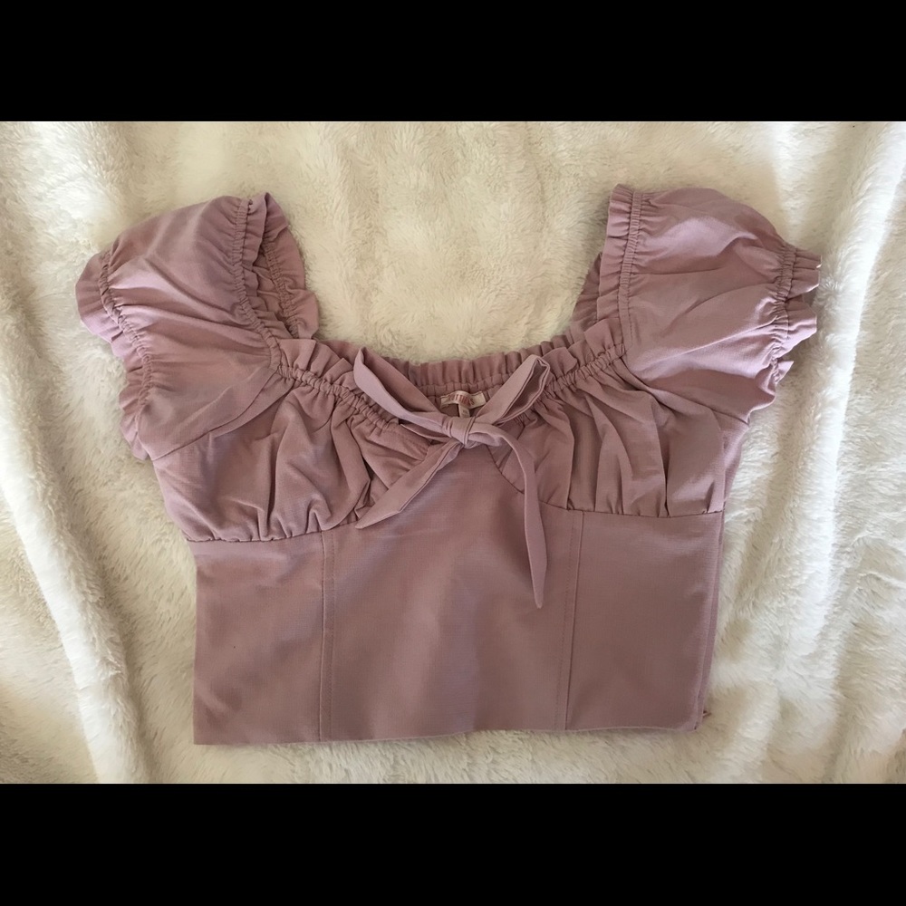 Tie front bustier top